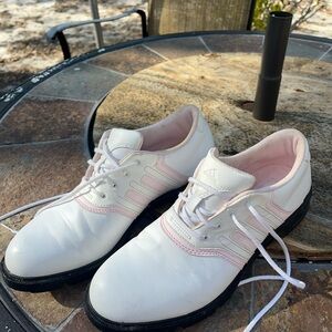 Adidas Women's White and Pink Shoes